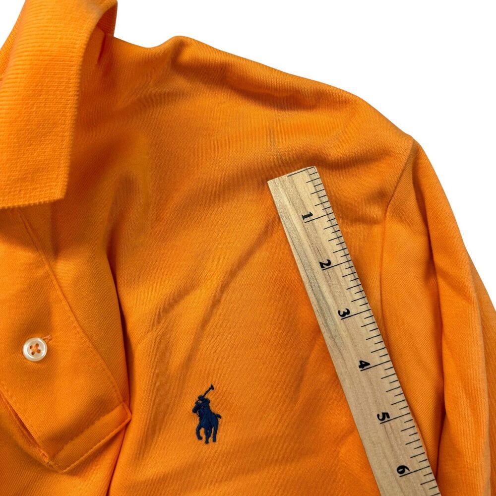 Polo Ralph Lauren Polo Shirt Men's Large Orange Short Sleeve Pony Custom Fit Top - Picture 10 of 11